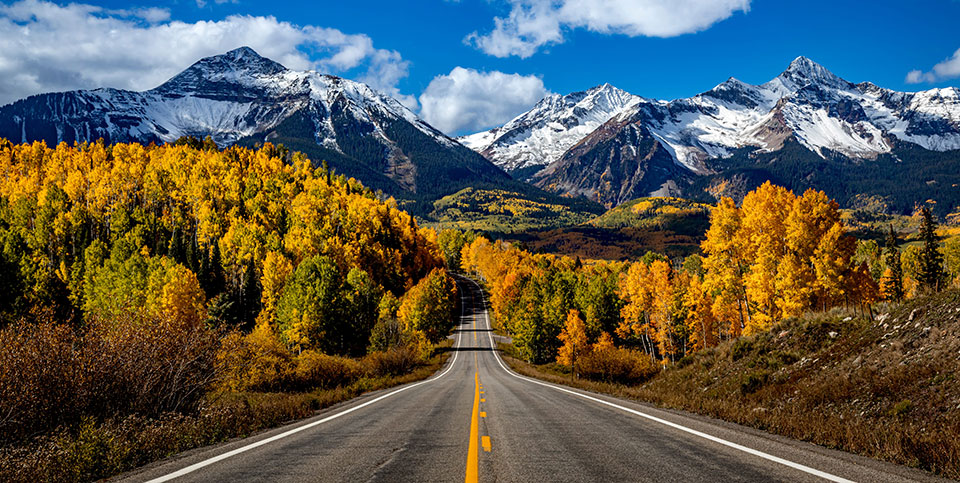 Colorado road into mountains